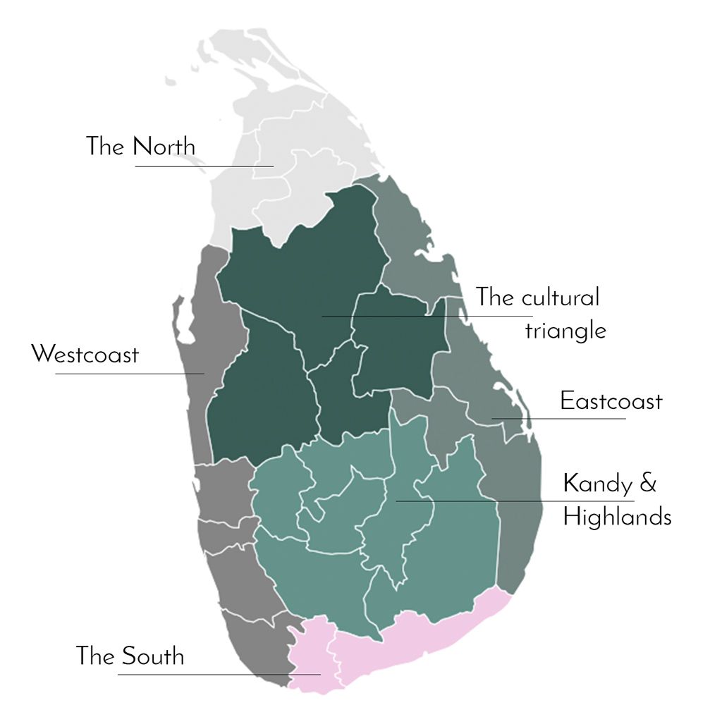 Sri Lanka Reiseroute