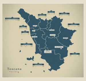 Tuscany itinerary map