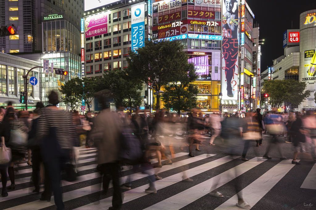 Shibuya Crossing Tokyo by night