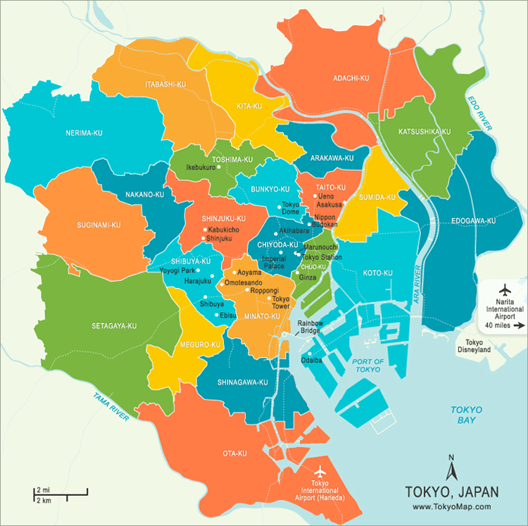 map of Tokyo