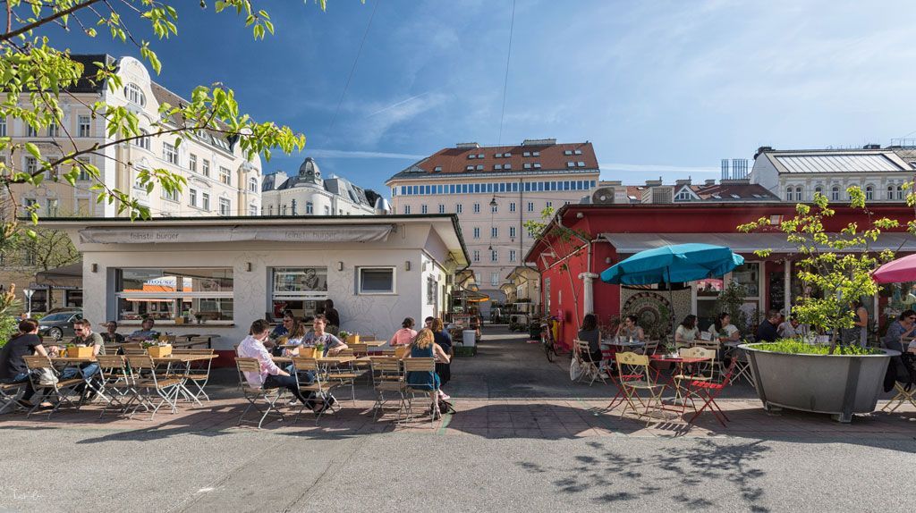 Vienna summerlocation Karmelitermarkt