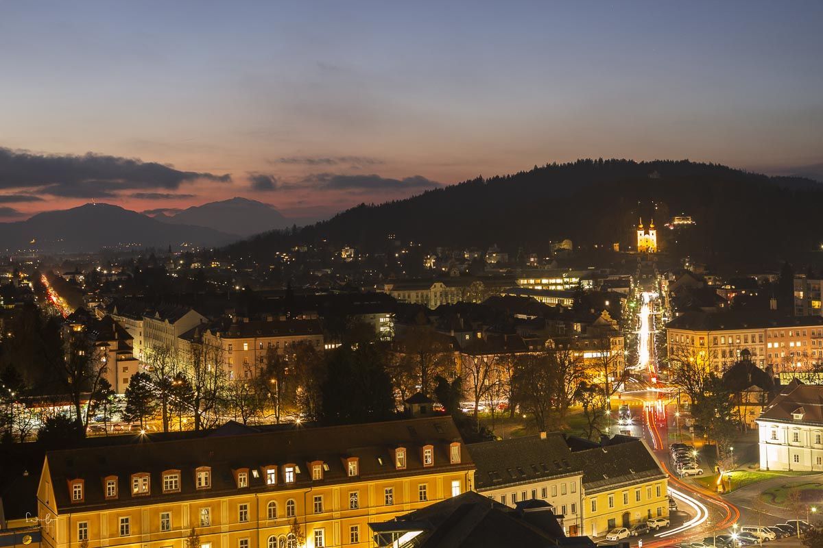 Klagenfurt Blick Advent in Kärnten