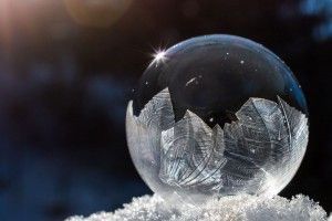 gefrorene Seifenblasen fotografieren