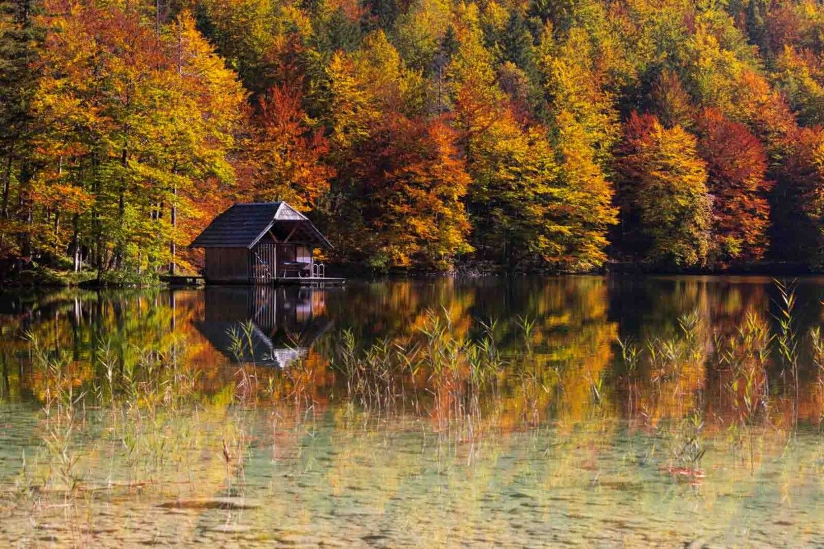 Herbstlandschaft mit Polfilter fotografiert