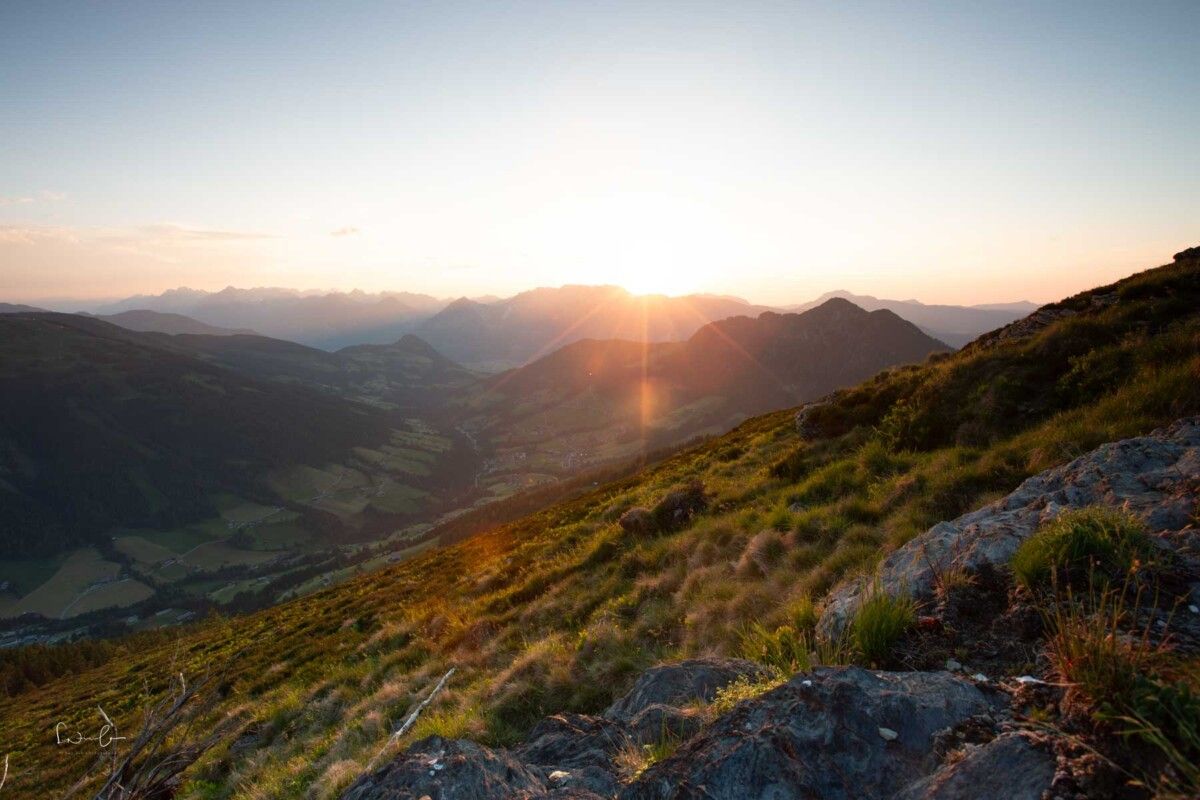 Sonnenuntergang ohne Verlaufsfilter