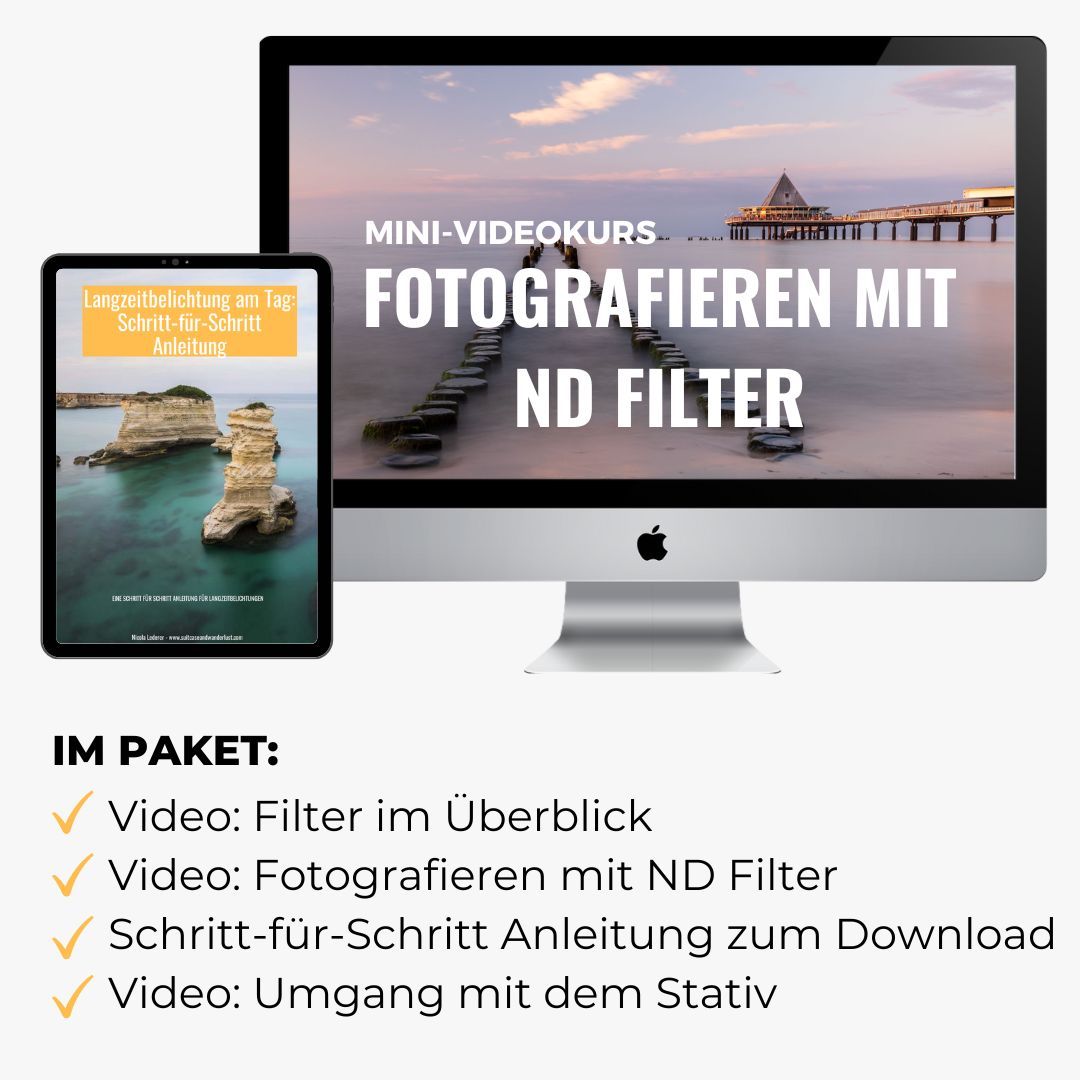 Kurs mockup fotografieren mit nd filter