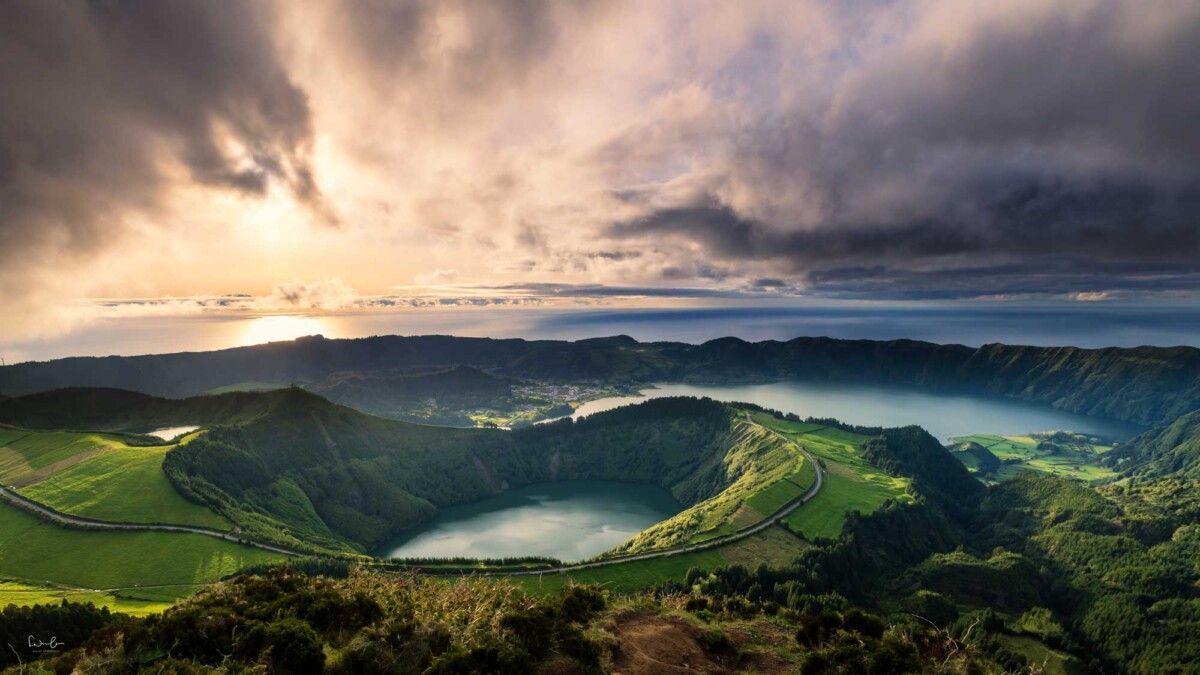 Ausblick Azoren mit schöner Bildkomposition