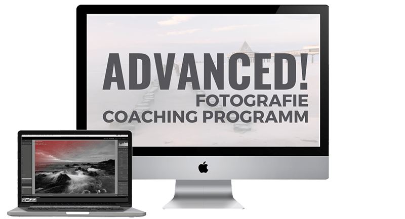 mockup iMac und laptop mit advanced coaching werbung