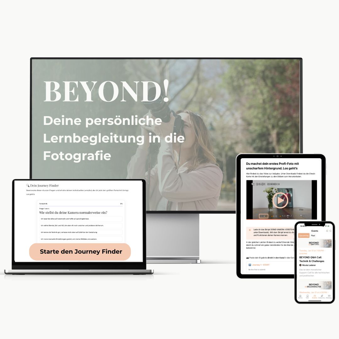 Mockup Beyond Fotokursprogramm für Hobbyfotografen