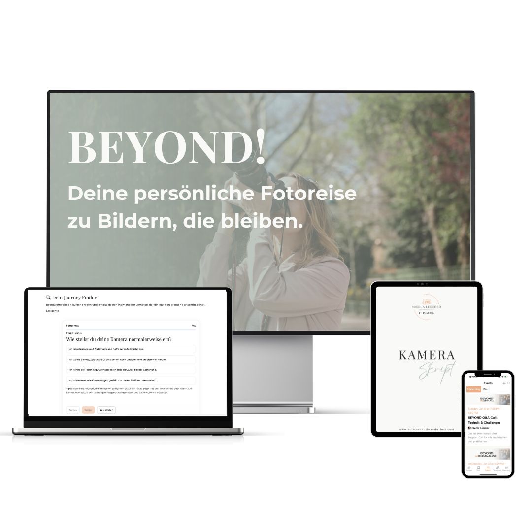 Mockup Beyond Fotokursprogramm für Hobbyfotografen