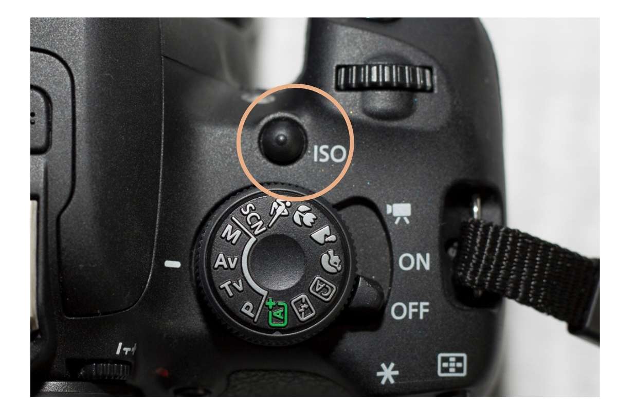 ISO Knopf einer Kamera